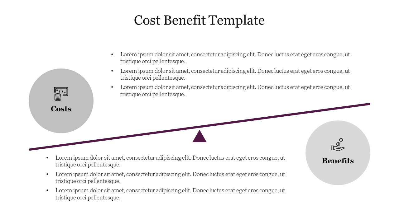 Cost Benefit Template